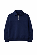 Midnight Blue Quarter zip sweater