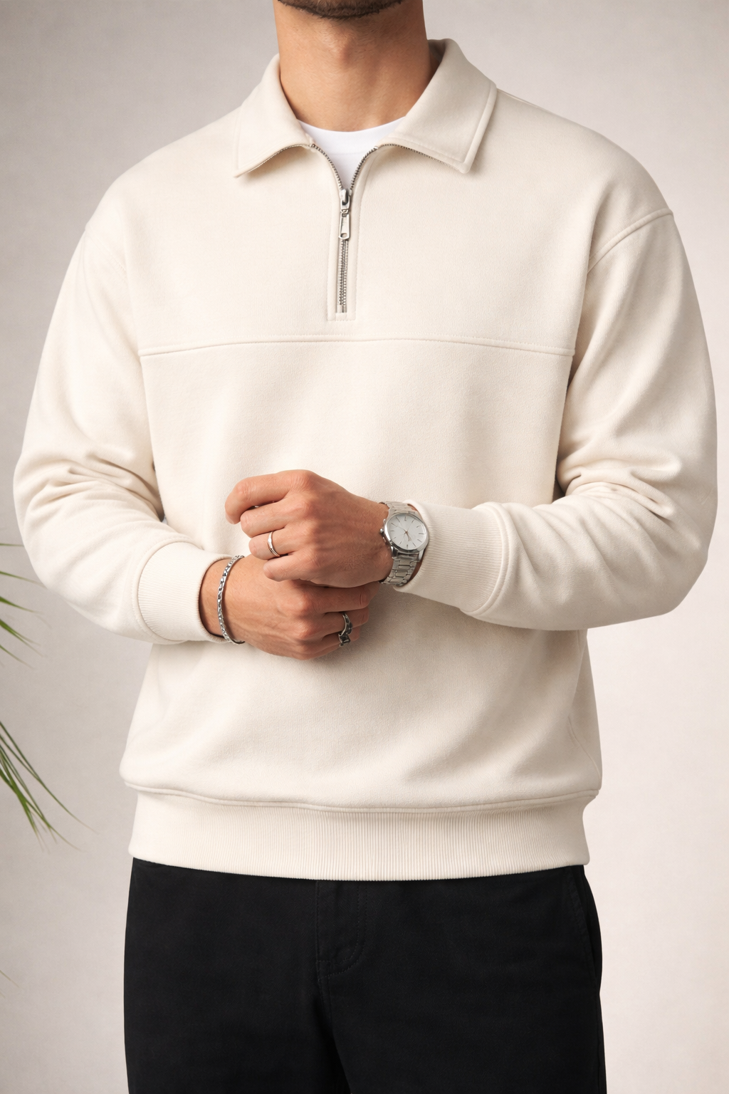 Ice White Quarter Zip
