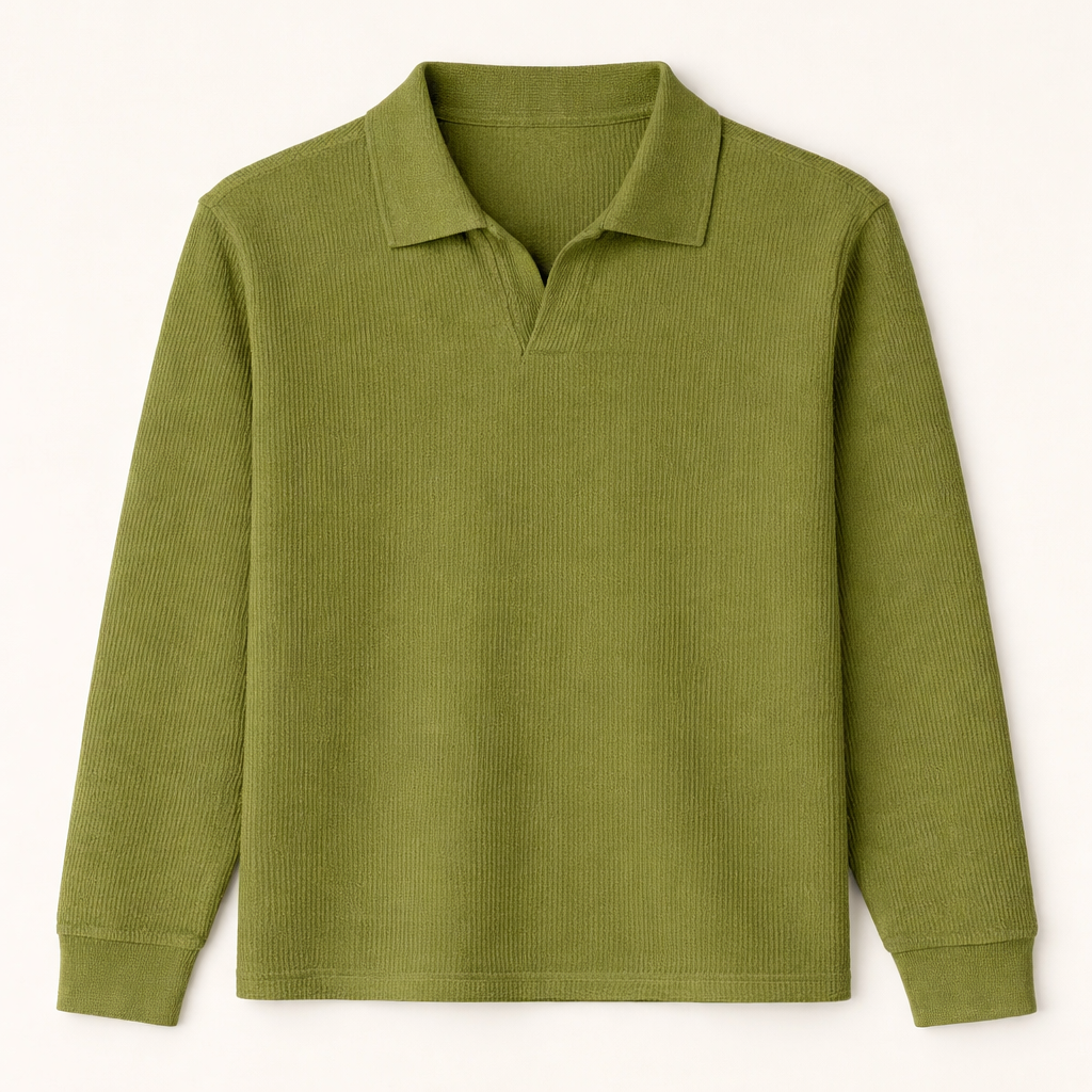 Green Johnny Collar SwearShirt