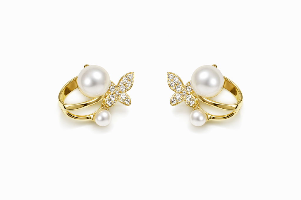 Luna Pearl Butterfly Clips