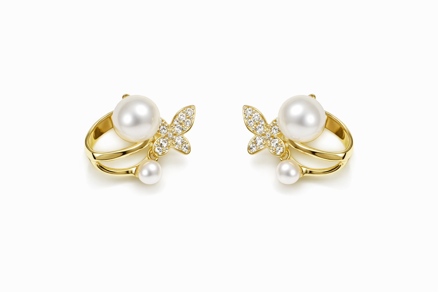 Luna Pearl Butterfly Clips