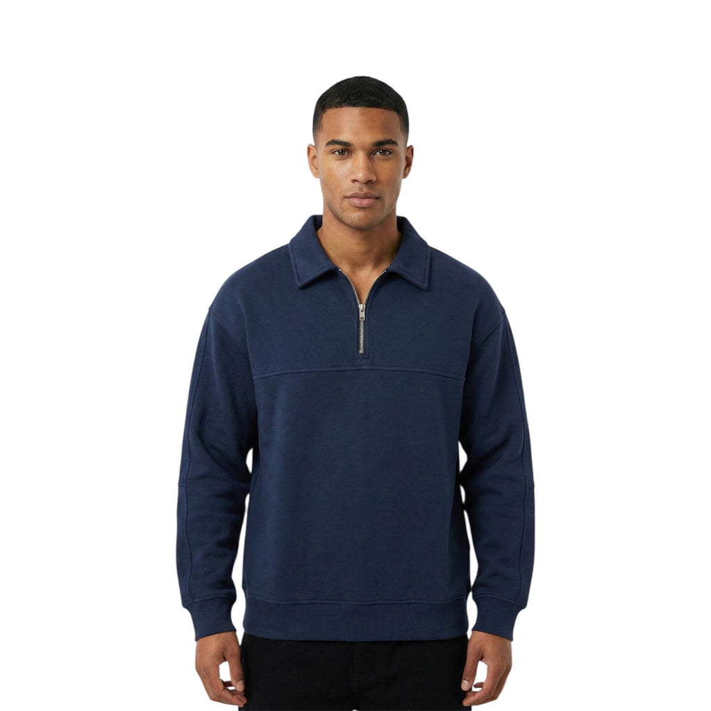 Midnight Blue Quarter zip sweater
