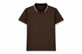 Seal Brown Pinstripe Silk Polo