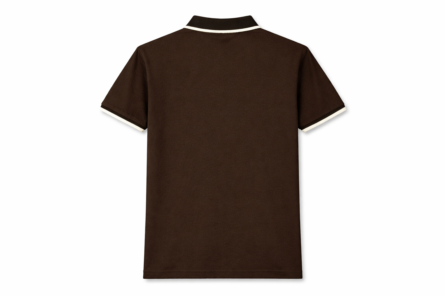 Seal Brown Pinstripe Silk Polo